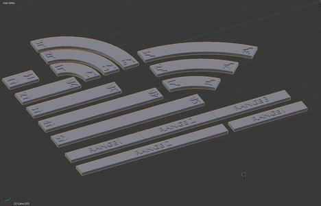 Star Wars X-Wing Movement Templates