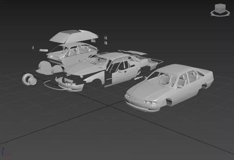 HOLDEN COMMODORE SEDAN 1988 SEPARATED-READY TO PRINT