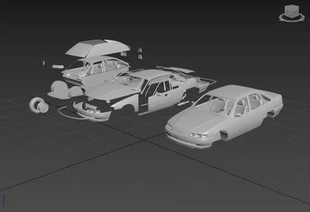 HOLDEN COMMODORE SEDAN 1988 SEPARATED-READY TO PRINT