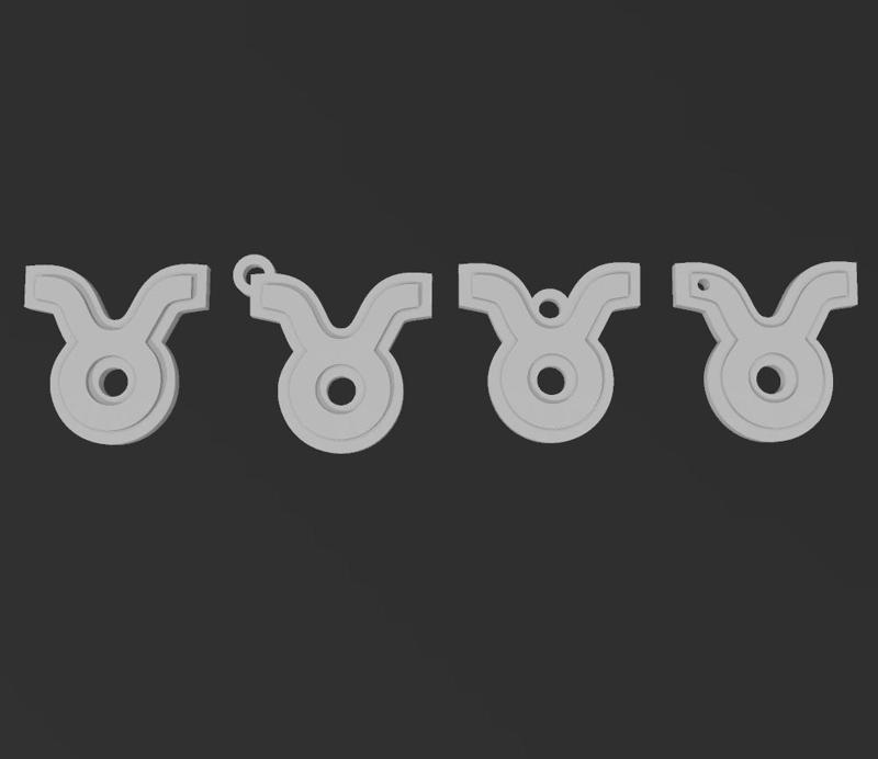 Pack 2 Taurus logo wallart keychain HD