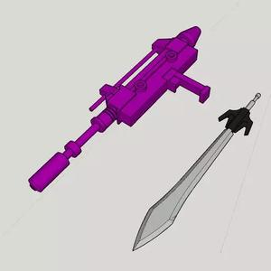 Transformers Menasor Combiner Wars Cabeca Rifle e Espada G1