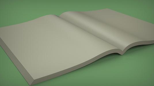 Opened Book 3D Model