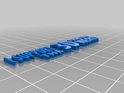 3D printing nerd keychain 2 color