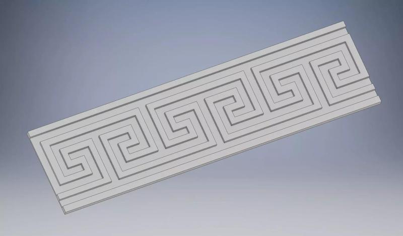 Infinite Greek Key Border Seamless 3D Decor