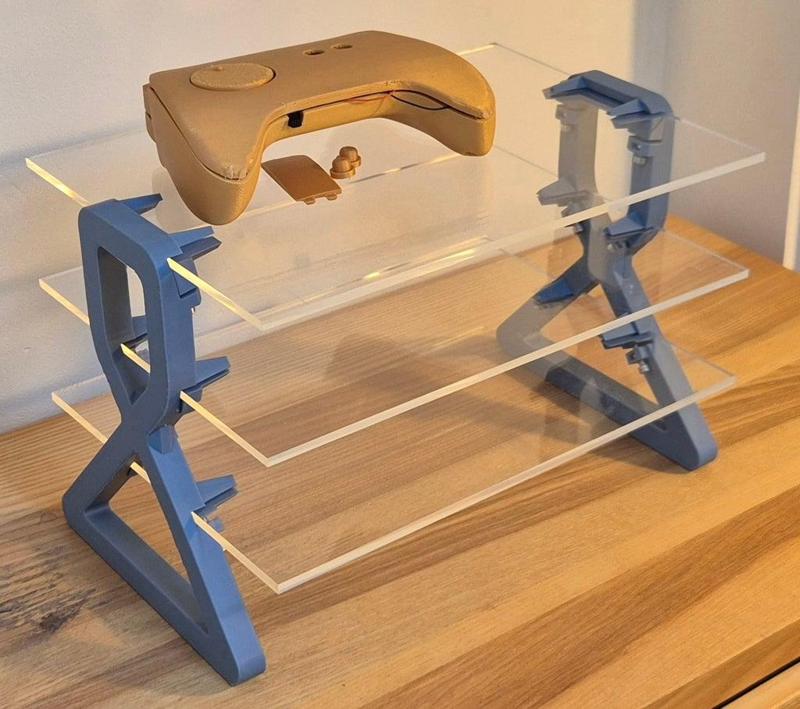 PLA Desk Shelves for 5mm Acrylic Sheet