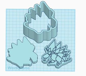Pokemon: Alolan Sandslash 3 Piece Bath Bomb Mold