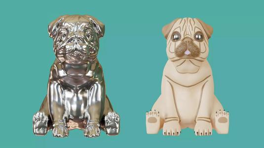 pug  sculpture and intelligence