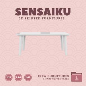 Miniature Replica LISABO Coffee Table V2 for Miniature Dollhouse - IKEA (1:12,24,48) - 3D Print Instant Download