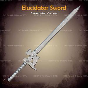 Elucidator Sword Cosplay Sword Art Online - STL File