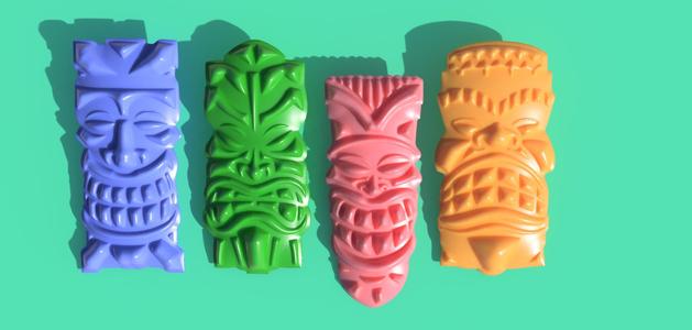 Maori 3D Mask Sculpture Collection