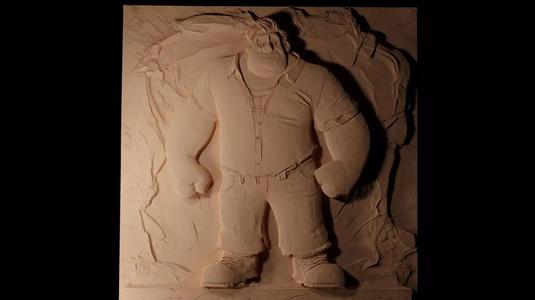 Ralph Wreck it Ralph CNC 3d Print High Relief Sand Casting
