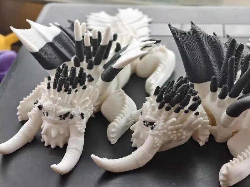 Fantasy Dragon Bug 3D Model  Two Tone Printable Creature