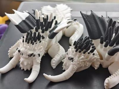 Fantasy Dragon Bug 3D Model  Two Tone Printable Creature