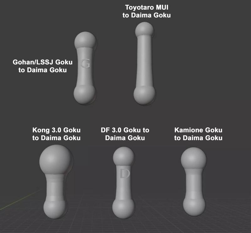 Dragon Ball Neck Joints for SHF Daima Adult Goku and Vegeta