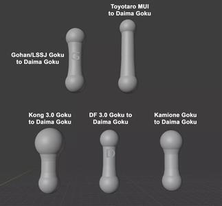 Dragon Ball Neck Joints for SHF Daima Adult Goku and Vegeta