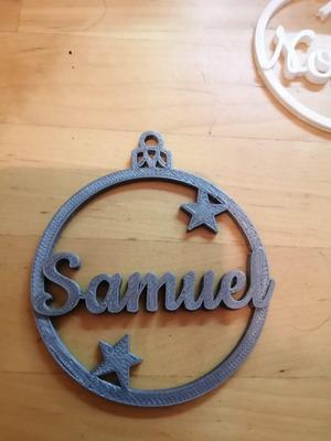 simple christmas ball 2 stars NURIA