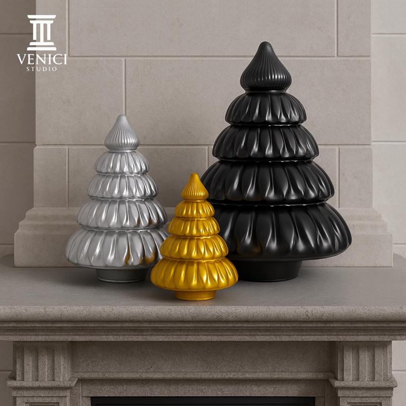 Puffy Christmas Tree Set STL - Print in Place