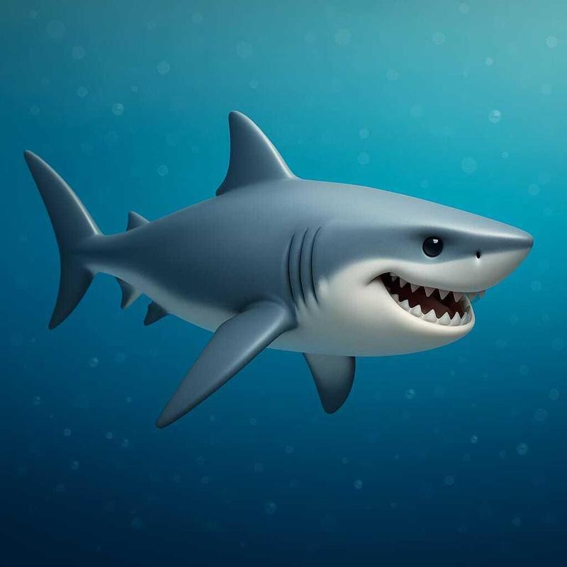 Cute Cartoon Shark – 3D Printable STL Model