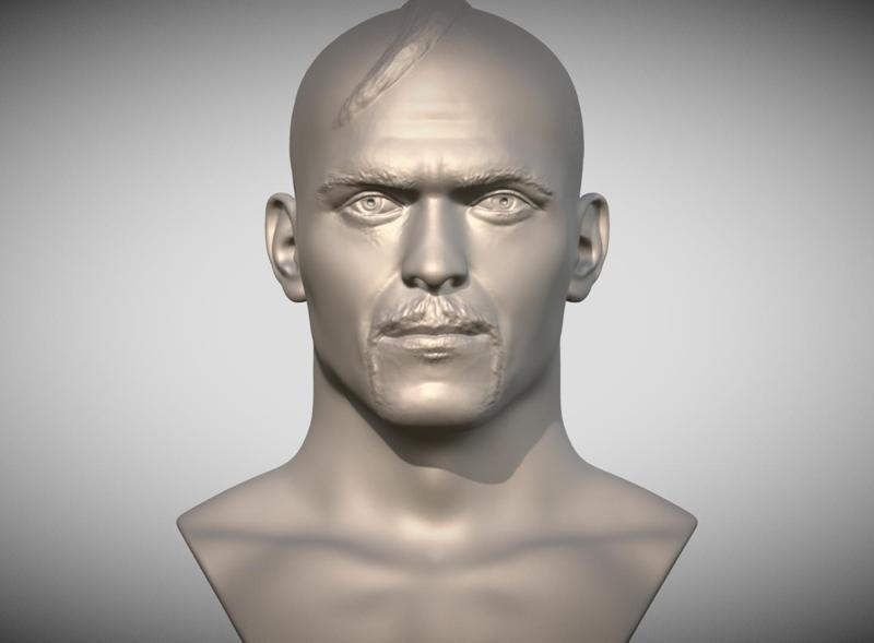 Oleksandr Usyk bust for 3D printing