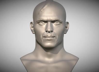 Oleksandr Usyk bust for 3D printing