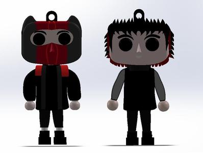 Clancy Tyler Joseph and Josh Dun set (key rings)