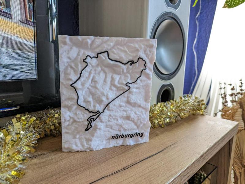 Nürburgring Racing track with reel Topographic terrain