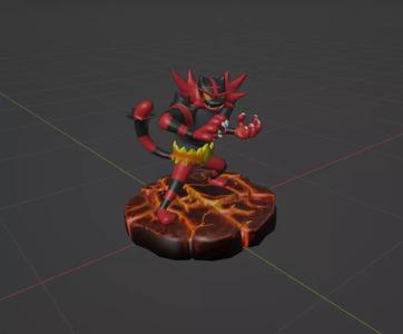 Incineroar pokemon 3D print model