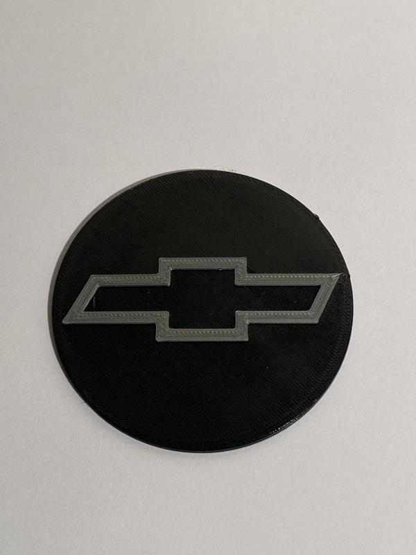 Chevrolet badge for wheel chock