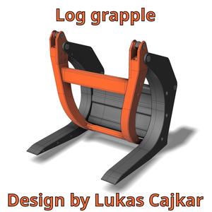 Log grapple for wheel loader Harmony 370 in 1/14 scale by Lukas Cajkar