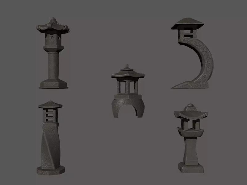 Set Japanese Stone 01