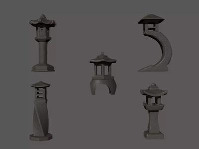 Set Japanese Stone 01