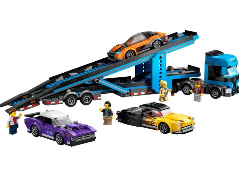 PixelBricks3D - Car Transporter Truck with Sports Cars 🚚🏎️✨