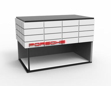 PORSCHE DEALER/DEALERSHIP PORSCHE DIORAMA 1/64