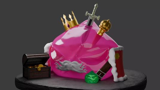 King poring 3D model