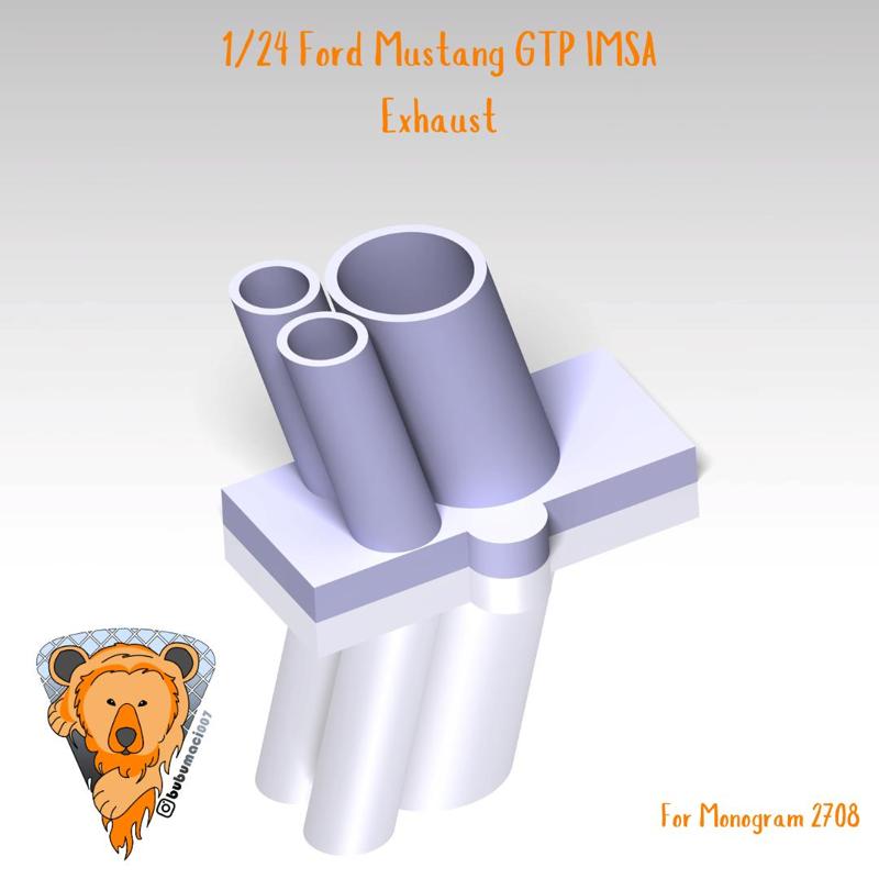 Monogram Ford Mustang GTP IMSA 1/24 Exhaust