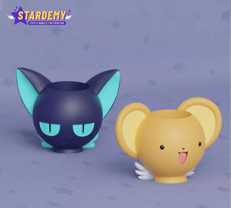 KERO AND SPINEL SUN SAKURA CARD CAPTOR PLANTER PEN HOLDER