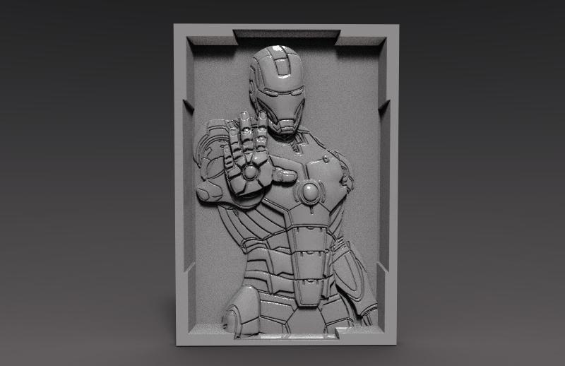 Iron Man bas-relief cnc