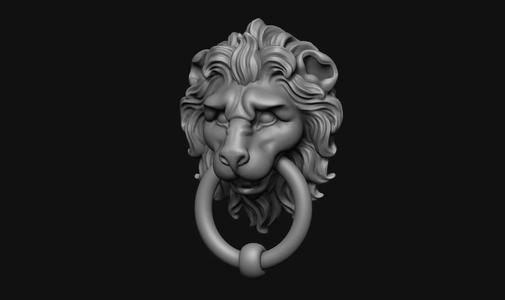 Lion Door Knocker 3d print model