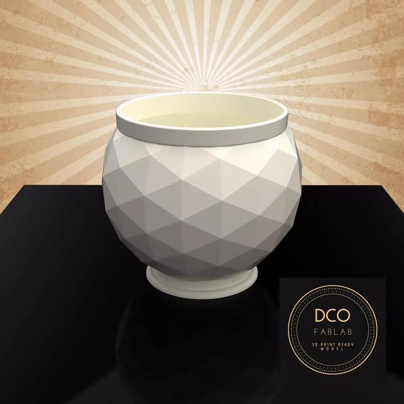 Decorative Triangulated Container Pot for Succulents V2
