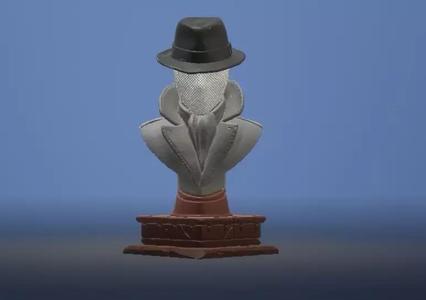 invisible man bust 3d printable model