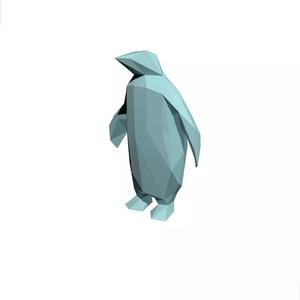 lowpoly penguin origami