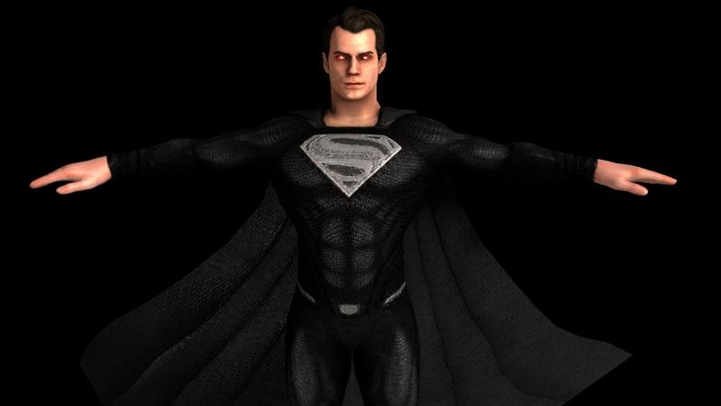 Superman (Henry Cavill)  Black Suit 3d Model Download