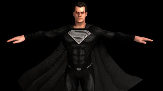 Superman (Henry Cavill)  Black Suit 3d Model Download