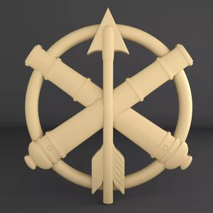 Emblem of Ukraine Arrow 3D print model