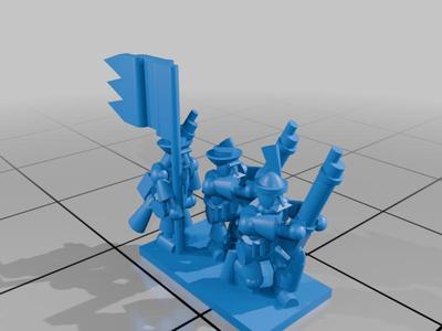  6MM FANTASY HUMAN EMPIRE, HANDGUNNERS