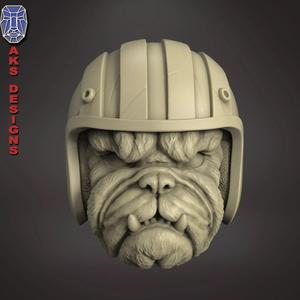 Bulldog Biker version 1 Bas relief for cnc