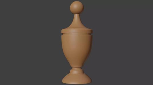 Carved decorative finial
