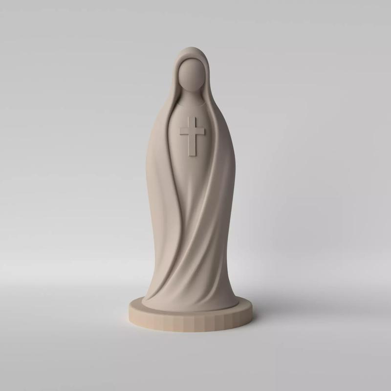 Minimalist Mary  Catholic Religious Sculpture