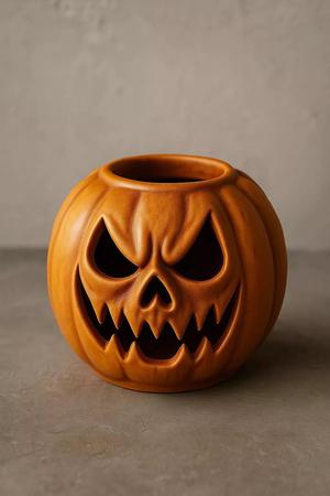 creepy Pumpkin Lantern Halloween