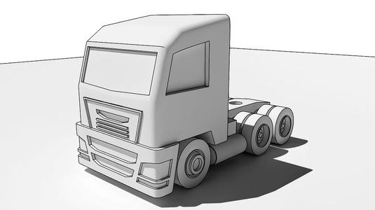 Cab-Over Semi-Truck